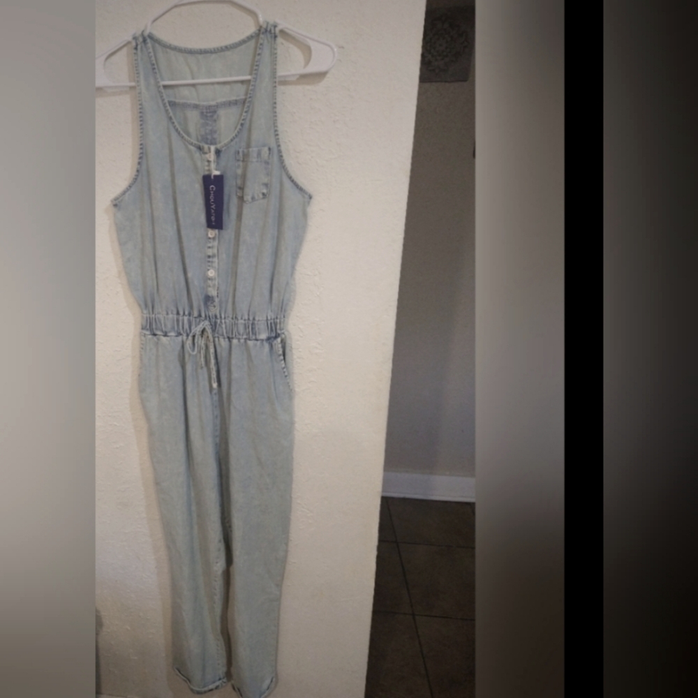 CHOU YATOU Collection Denim Jumpsuit Size XS NWT